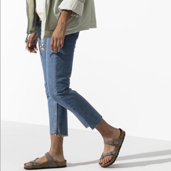 NWT Birkenstock Mayari Birko-Flor Nubuck Stone Thong Sandals - Picture 6 of 14